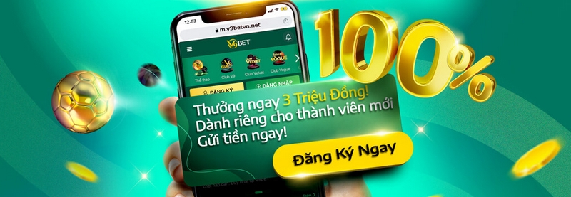 V9bet khuyến mãi đến 3 triệu đồng