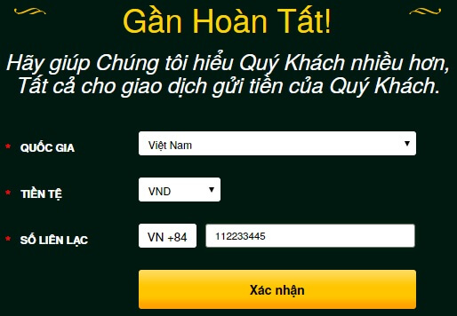 xác nhận thông tin đăng ký v9 bet