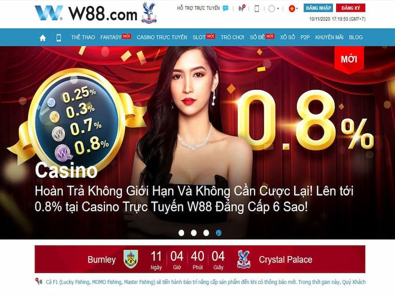 Gửi tiền nhanh vào tài khoản casino trực tuyến W88