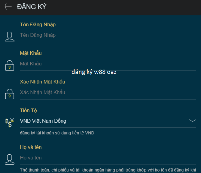 Đăng ký W88 Oaz