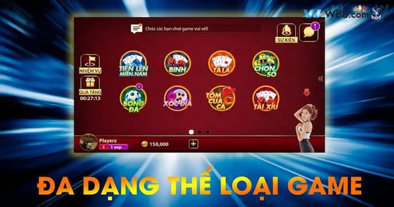 Kho game đa dạng tại nhà cái W88 nạp bằng thẻ Zing